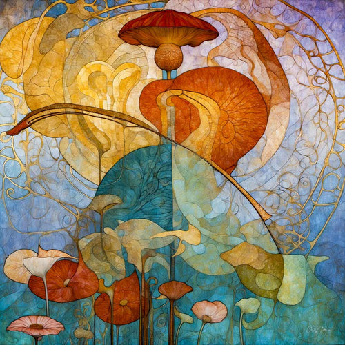 Abstract flowers and plants world